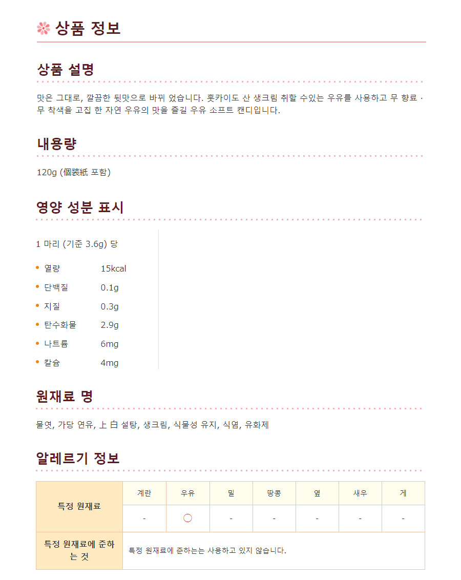 후지야 밀키 캔디