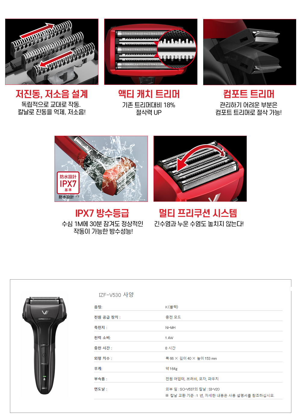 이즈미전기면도기 상세설명 01