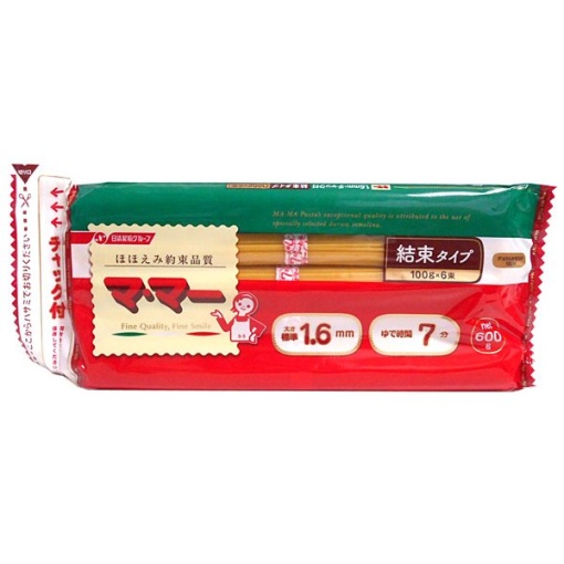 1 마마 스파게티 1.6mm 100g × 6 다발 밀봉 지퍼 포함 봉지