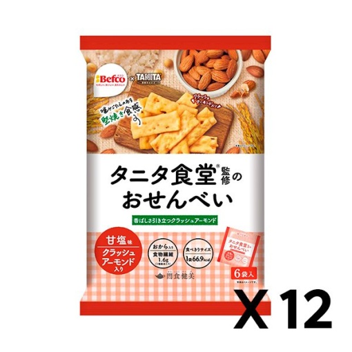 타니타식당 감수 센베이 아몬드 96g 12개 세트