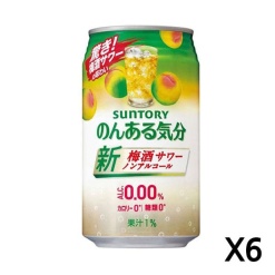 산토리 논아루 기분 매실주 사와 논알콜 1개(350ml)  X 6개 세트
