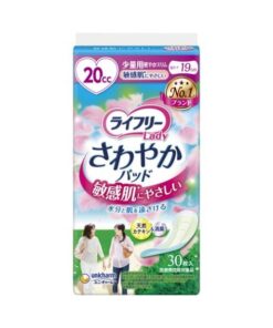 유니참 라이프리 보송한 생리대 민감성 피부에 순한 적은날용 30개
