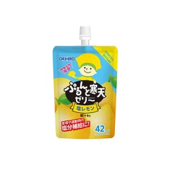【기간한정】오리히로 탱글탱글 곤약젤리/한천젤리 스탠딩 소금레몬 130g