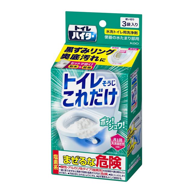 카오 화장실 청소용 하이타 3봉입 120g